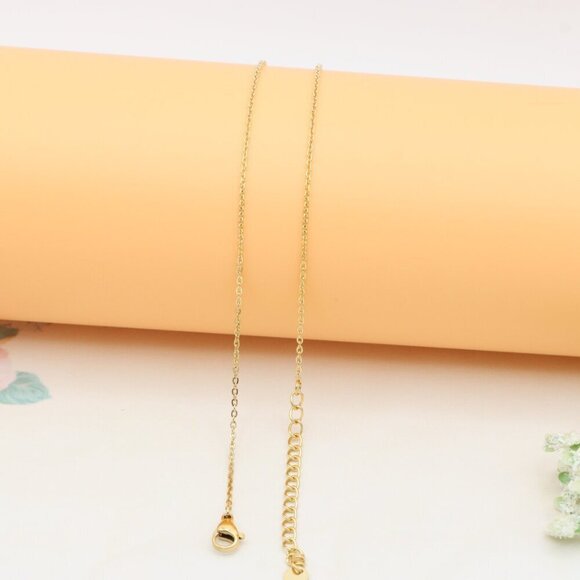 Trendy Gold-Plated Yellow Necklace with Cascading Chain Tassels, XPNL0386 - Picture 12 of 13